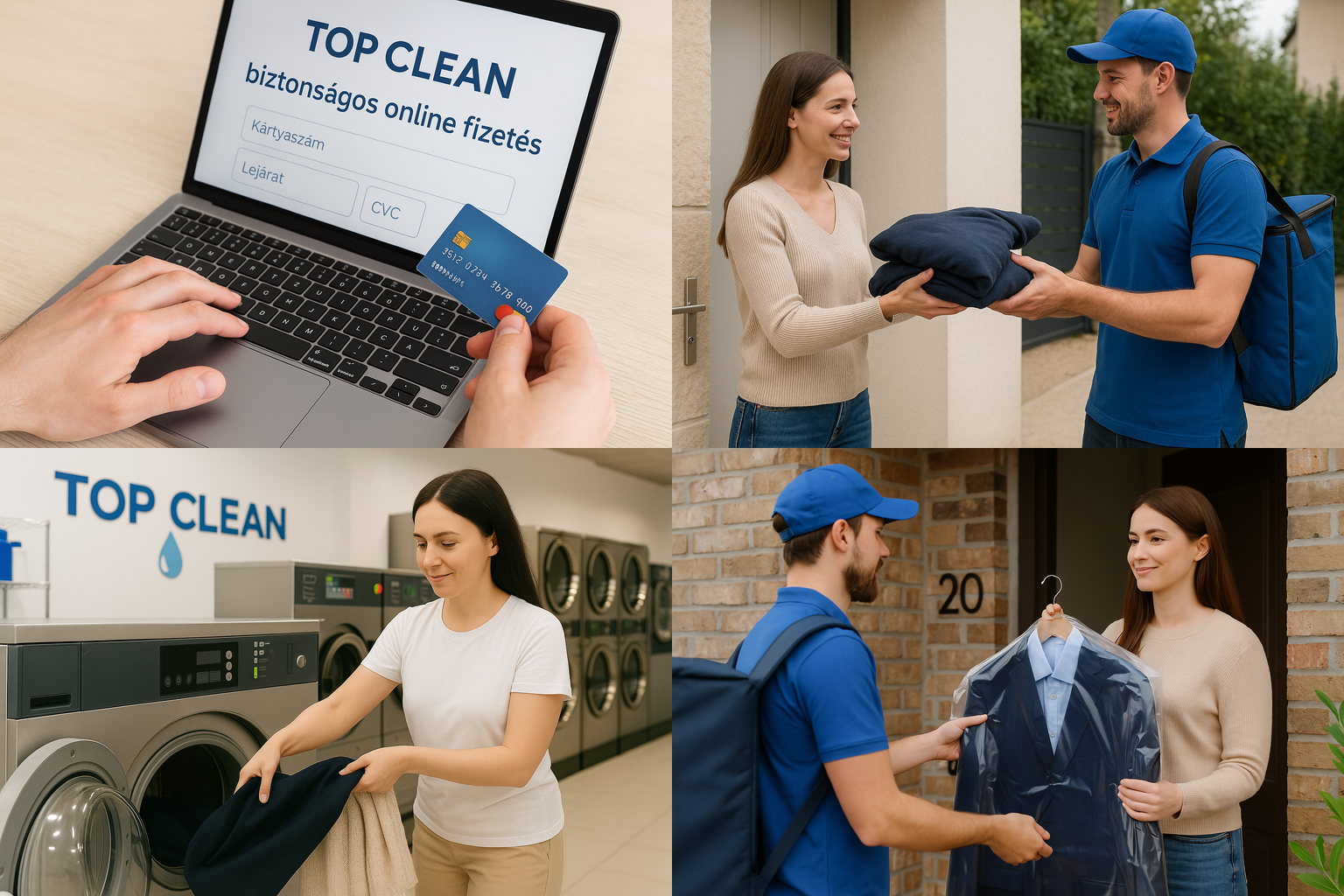 TOP CLEAN Online rendelés folyamata